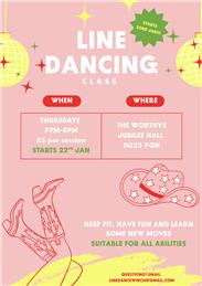 New Line Dancing Class starts January 22nd
